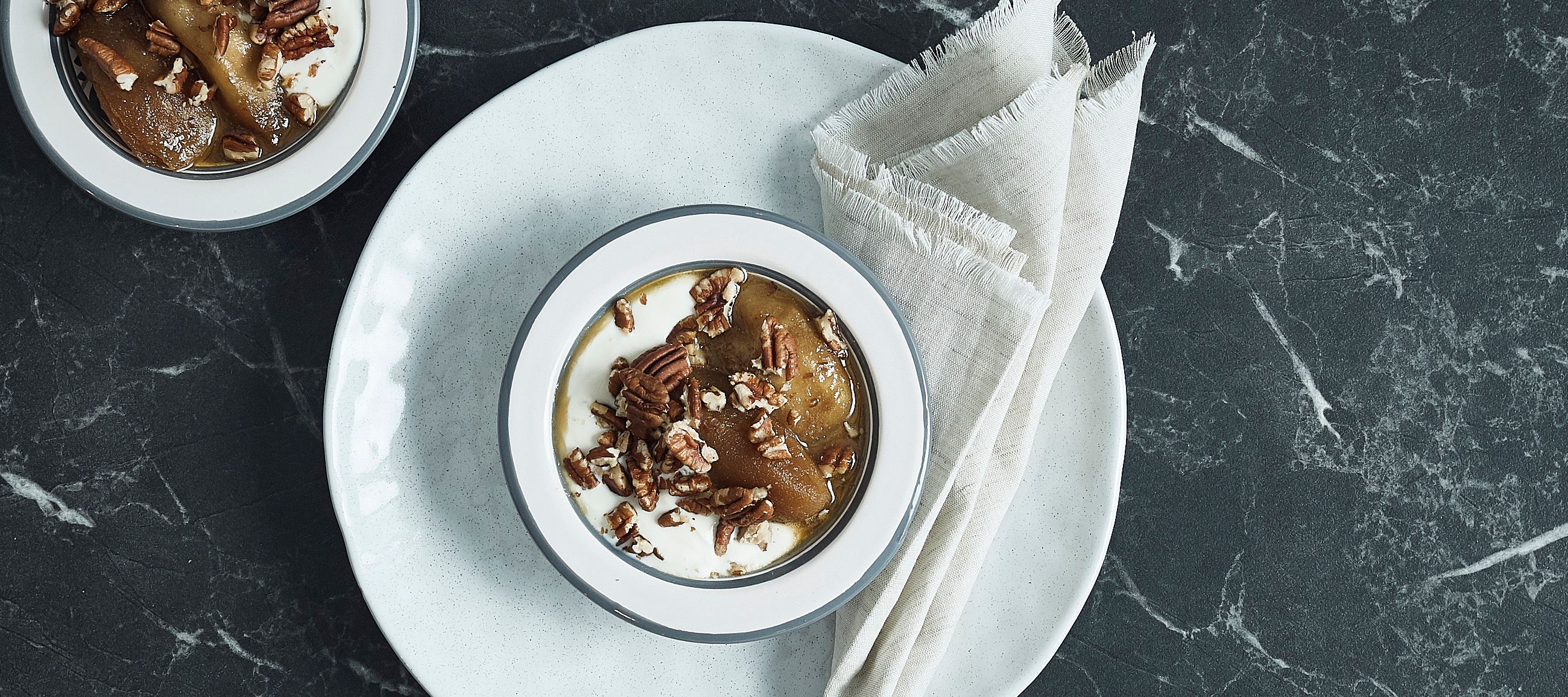 Brandy Butterscotch Apples with Pecans and Greek Yoghurt